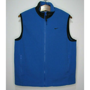 Vintage 90's NIKE Zip Up Fleece Vest Jacket Women's Size L (14/16) Blue